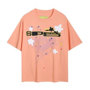 Mens T Shirts Poloshirt Shirt SP5DER SPIDER 555 WOMENS T-SHIRT Fashion Street Clothing Web Pattern Summer Sports Wear Designer Top European S-XL Brands 681