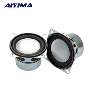 Speakers AIYIMA 2Pcs Audio Speakers 2Inch 4 ohm 5W Square Tweeters Speaker 52MM Silver Pot Bottom Outer Bubble Edge Speakers