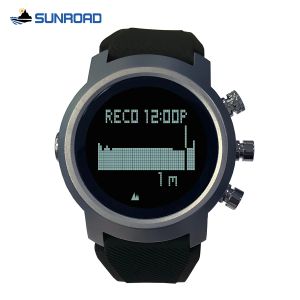 Watches Sunroad Pioneer Touch Diving Digital Watch Compass+Altimeter+Barometer 5ATM WaterProof 304 Stainless Steel Case 320MAH Battery