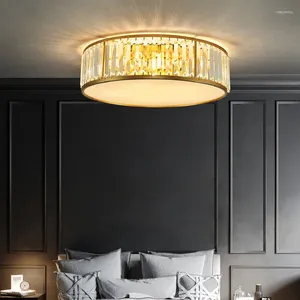 Ceiling Lights Nordic Simple Circular Living Room Balcony Entry Aisle Bedroom Crystal Light