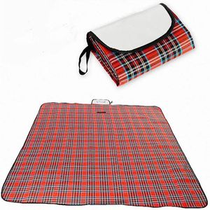 Folding Camping Mat Pad Outdoor Beach Picnic Multiplayer Waterproof Sleeping Moistureproof Plaid Blanket 240325