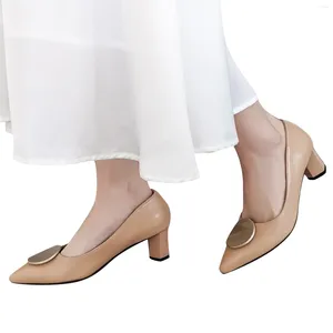 Scarpe casual da donna Sport Escuimento sandali da donna semplici ed eleganti a colore solido primavera estate tallone denso singolo