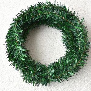 Decorative Flowers 5.5M Artificial Pine Fir Garland Needle Strip Green Pvc Grass Rattan Christmas Tree Decor Xmas Banner