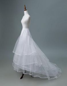 New White Bridal Petticoats Long Wedding Accessories Bridal Petticoast Elastic Waist High Quality Cheap 1065406