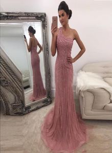 Romantic Dark Pink Evening Dresses Kaftan Abaya Middle East Saudi Arabia Indian Lady Mermaid Prom Dresses Dress for Party Wear Plu9027402