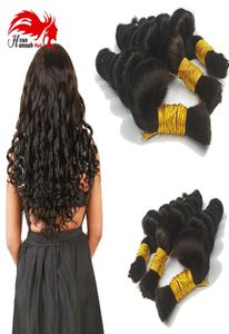 Cabelo humano para micro tranças afro onda solta Bulk para trançar sem trama de onda solta Extensões de cabelo em massa 6122344