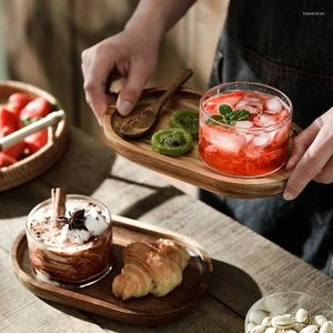 Taglie bevande con vassoio in legno Tavolo da tè pomeridiane Tead Bird's Nest Bowl dessert a persona e set di piatti