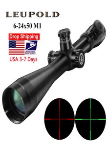 LEUPOLD MARK 4 624X50 M1 Tactical Rifle Scope Hunting Optics Scope Red and Green Dot Fiber Reticle Long Eye Relief Rifle Scopes9315765
