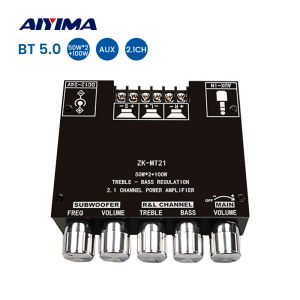 Förstärkare Aiyima TPA3116D2 Power Amplifier Board BluetoothCompatible 5.0 Stereo Subwoofer Amplifier 2.1 Sound Amplificador 50wx2+100w