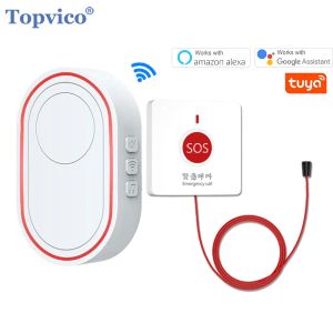 Button Topvico Emergency Button WiFi Elderly Patient Tuya Bed Alarm System Panic SOS Fall Alert Senior Wireless Caregiver Pager Call