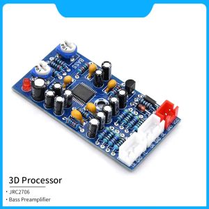 Amplifier 3D Sound Processor JRC2706 Audio PreAmplifier Bass Control Tone Board Subwoofer Processor With lowpass filtering For Amplifier