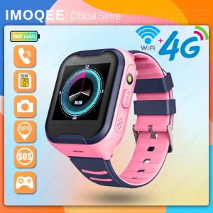 Watches Smart Watch Kids A36E GPS 4G WIFI IP67 Vattentäta barnstudenter Smartwatch Video Call Monitor Tracker Location Phone Watch