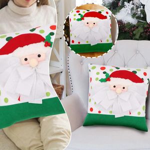 Pillow Merry Christmas Santa Decorative Throw Cover Xmas Tree Patio Home Size Pillows Cases Pillowcase Cotton Sateen Pillowcases