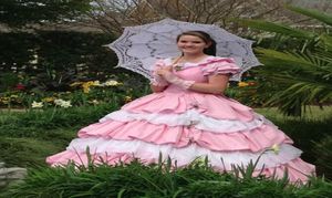 Vintage 19a guerra civile Southen Belle Quinceanera Abito da ballo 2015 Azalea Trail Maids Dress Sweet 16 Prom Party Pageant 3405557