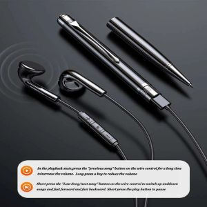 Регистратор 8128GB Ballpoint Pen Voice Recorder Профессиональный цифровой звук мини -аудиозапись USB -драйвер Dictaphone 32 ГБ MP3 -плеер