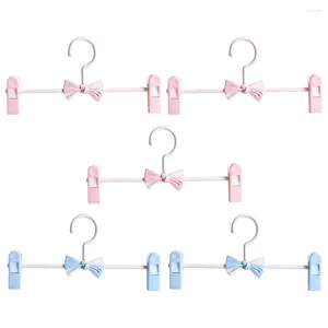 Hangers 5 Pcs Children Hanger Pants Baby Adjustable Clip Household Skirt Coat Clothes With Clips Jeans Kids Stretchable