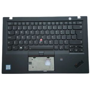 Kort Ny original bärbar dator för Lenovo ThinkPad X1 Carbon 6th Gen C Cover Palmrest UK Backbelyst tangentbord Fingeravtryckshål 01Yr529 01Yr565