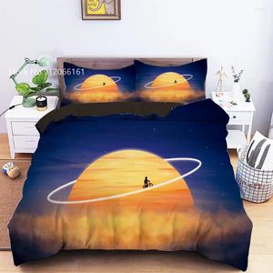 Bedding Sets 2/3 Pieces Artistic Landscape Set 3D Print Beautiful Scenery Duvet Cover For Children Bed Quilt Decor Bedspread