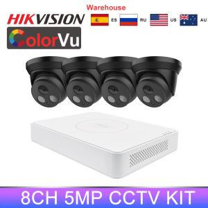 System Hikvision CCTV -Kit NVR 5MP 8Ch Kits CCTV -Kit mit 7108niq1/8p Hikvision Compatible IP Camera POE CCTV -Videoübersichtssystem