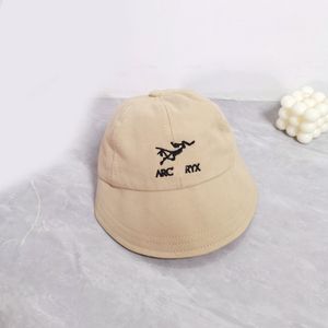 Designer children's fisherman hat spring and summer new letter embroidered baseball cap trendy casual versatile daily adjustable children's big brim hat (B0121)