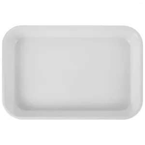 Plates Rectangle Tray Service Board Table Trays Decorative White Reusable Plate Dessert Snack