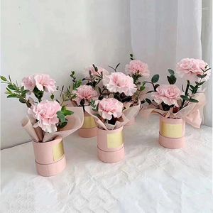 Brocada de presente 1pcs Round Flower Papel