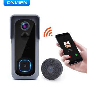 Türklingel Onvian Wireless WiFi Türklingel Kamera wasserdicht 1080p HD Videotür Bell Smart drahtlose Türklingel mit Kamera Nachtsichtschiff