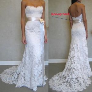 Vestidos 2017 vendas a quente sweetheart renda sereia vestidos de noiva apliques amarrar vestidos de noiva vintage plus size baratos bm61