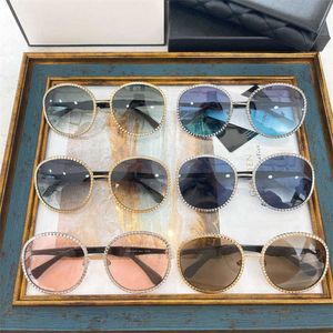 High quality New luxury designer new small fragrant round frame network red INS fashionable sunglasses CH9552