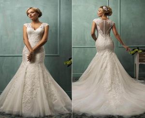 Gothic Sexy V Neck 2016 Bling Tanio formalne Backless Back Back Memaid Vintage Sheer With Lace Bridal Dress Wedding Balls 6753436