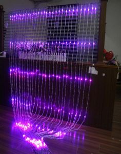 Światła wodna w górę i w dół Ślub Ślub Ślubna Kurtyna LED Fairy Świąteczna lampka Festiwal Lampa 6m3m LED Running Waterfall L2899337