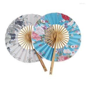 Estatuetas decorativas de bolso japonês bolso dobrável ventilador redondo círculo de festas decoração presentes de casamento mulher feminino pop ferramenta de arte artesanato de arte