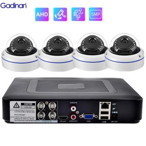 System Gadinan 5MP 1080P AHD 4CH CCTV System Camera Kit 5in1 Video Recorder Monitoring Outdoor Security Protection Video Surveillance