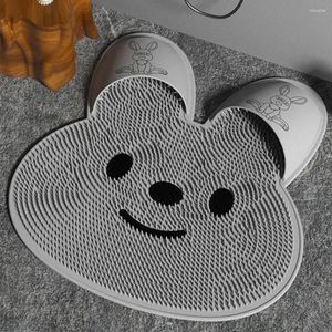 Carpets Shape Foot Scrubber Mat Soft Silicone Bristles Dead Skin Removal Non Slip Suction Cup Bathroom Feet Massager
