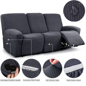 Tampa a cadeira Spandex durável Jacquard Reclinner sofá Slipcover Couch Couch Cober Móveis Protetor com fundo elástico