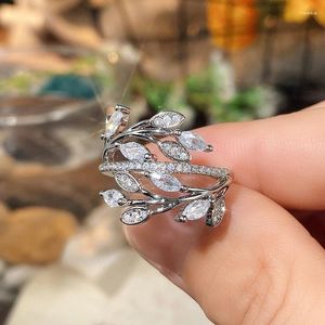 Cluster Rings Handmade Eternity Promise Crystal Ring Cz Zircon Engagement Wedding Band
