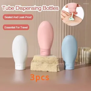 Liquid Soap Dispenser PE Suede Hose Bottle 60ml Facial Cleanser Hand Sanitizer Squeeze Flip Cap Cream Travel Refill