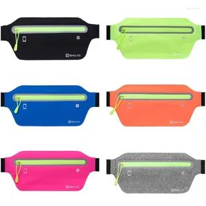 Midjeväskor Kvinnor Belt Bag Fashion Reflective Stripe Phone Pouch för resevandring och utomhusaktiviteter Sport