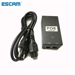 Aksesuarlar Escam CCTV Güvenlik 48V0.5A 15.4W POE Adaptör POE Enjektör POE IP Camer Telefon Poe Güç Kaynağı için Ethernet Güç