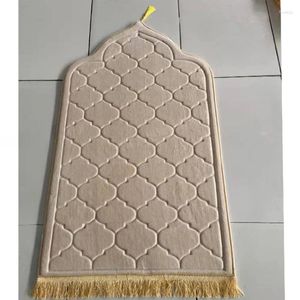 Tappeti semplici tappeti per pavimenti addensati rombo in rilievo con le punte di adorazione della flanella musulmana