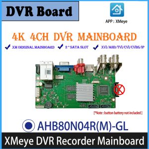 Gravador Xmeye H.265+ AHD coaxial 6in1 Detecção de face híbrida 4K 8MP 4CH DVR PLACO AHB80N04RGL/RMGL Pal da placa -mãe original