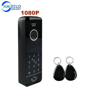 Intercomo 1080p Wired Touch Screen Video Door Phone Doorbell Outdoor Support Support Senha Desbloquear trabalho com WiFi Monitor