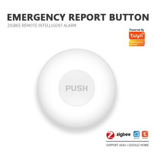 Button Tuya ZigBee SOS Button Sensor Alarm Elderly Children Alarm Emergency Help Switch Tuya Smart Life App Remote Control Alarm Push