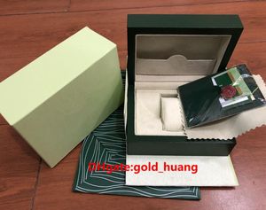 Super Quality Boxes Top Luxury Watch Brand Green Original Papers Mens Gift Watches Leather Bag Card4729560