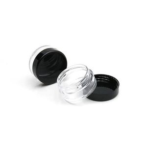 5ml ps cosmetic sample empty jar with colorful lid 5g loose powder containers jar 5 grams acrylic clear round jars