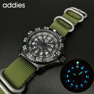 Outdoor Tactical Luminous Herren Sport Watch gewebter Gurt Kalender Spezialkräfte wasserdichte Quarzuhr