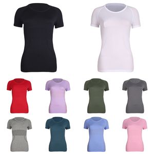 Schnell Tech 2.0 1.0 High Designer Yoga Womens tragen Damen Sport Thirts kurzärmelige T-Shirts Feuchtigkeits-Docht-Strick-Strick hohe elastische Fitness-Mode-T-Shirts