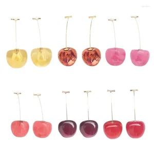 Dangle Earrings代替色のチェリー装飾Dainty Drop Ear Ringsペンダント