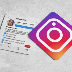 Karty Niestandardowe karty biznesowe Instagram Media społecznościowe Minimalna nazwa Kredytowa karta telefoniczna spersonalizowana Drukowanie kart z logo z logo