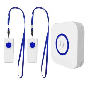 Doorbell 2+1 Kitler Su Geçirmez Yeni Taşınabilir Yaşlı Çağrı Bell Eu UK UK Uzun Mesafe Kablosuz Kapı Zili Yalnız Yaşıyor Hemşirelik Acil Durum Çan